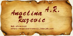 Angelina Ružević vizit kartica